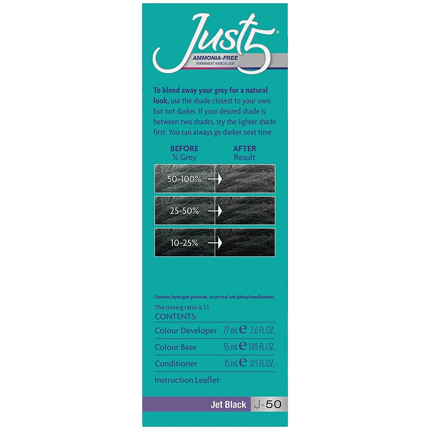 Just 5 Color Natural Jet Black (6 Pack) by Just 5 Beauty & Personal Care Just My Style