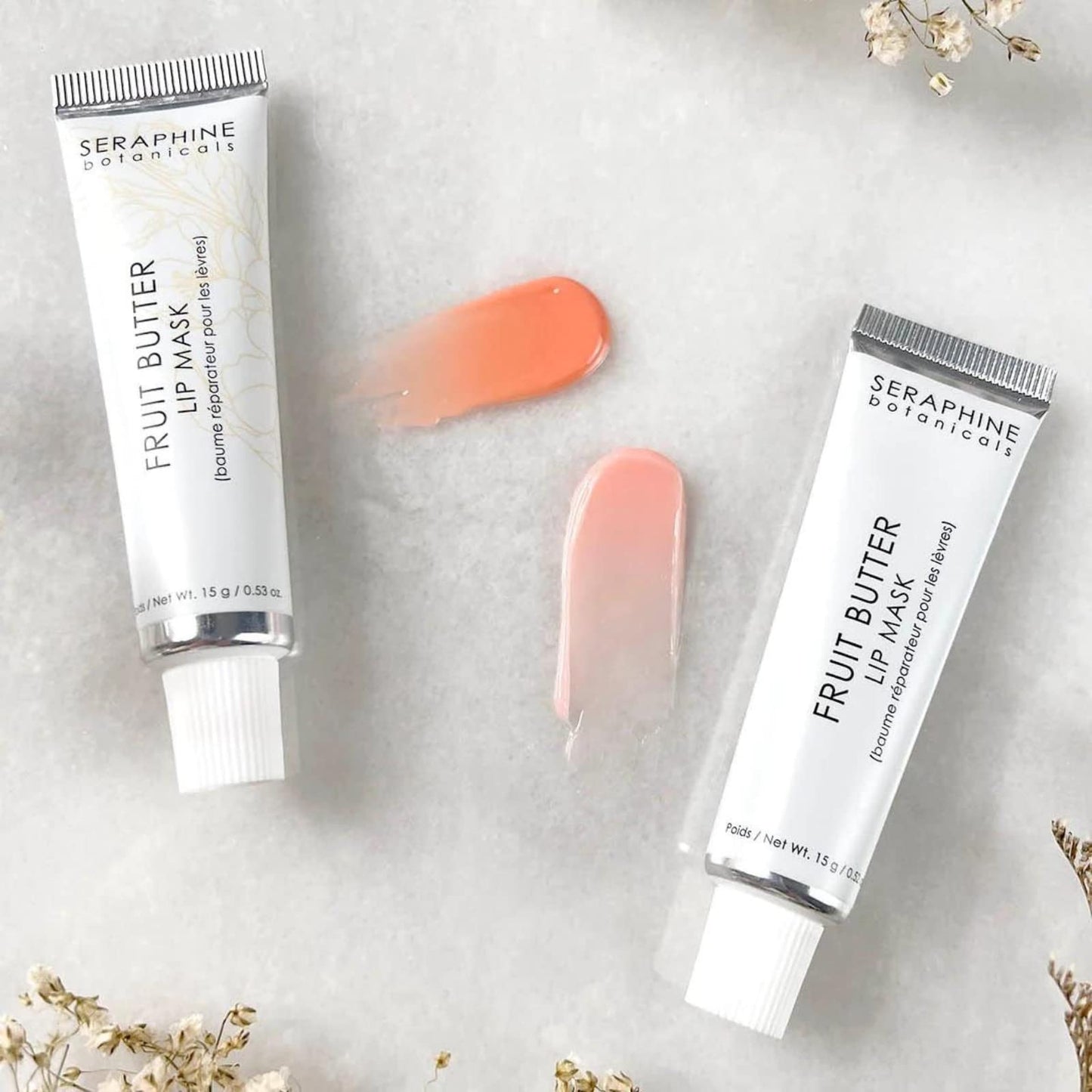 Seraphine Botanicals Fruit Butter Restorative Lip Mask Overnight Gel Balm Repair Dry, Chapped Lips Instant Hydration, Softness & Elasticity with Shea Beauty & Personal Care Seraphine Botanicals
