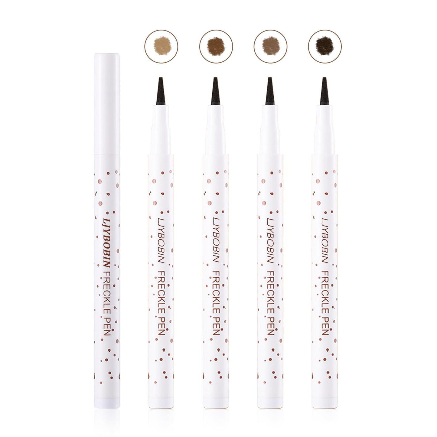LJYBoBin Freckle Pen 4 Colors - Vivid Lifelike Freckle Makeup, Waterproof Long Lasting Quick Dry Soft Spot Pen - Light Brown, Coffee, Chestnut, Dark Beauty & Personal Care LJYBoBin