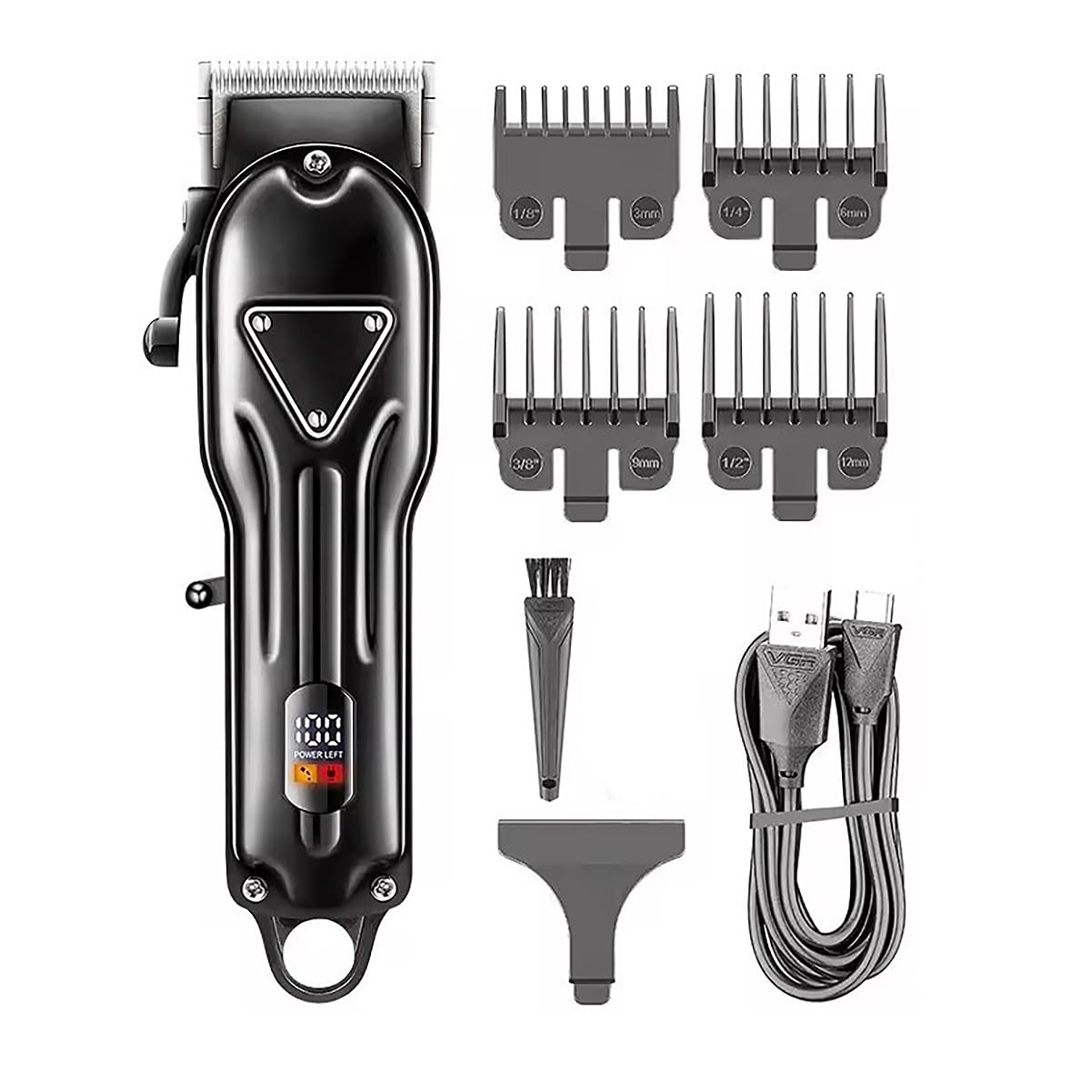 QDKVTNDJZ Hair Clippers for Men, Trimmer Professional Cordless Barber Adjustable Portable Cutting Machine Digital Display for Beauty and Personal Care QDKVTNDJZ