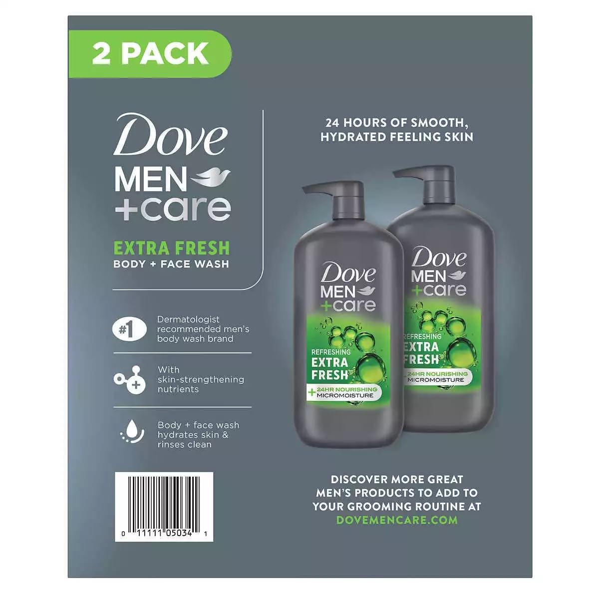 Dove Men+Care Body and Face Wash Extra Fresh, 32 Fluid Ounce (Pack of 2) Beauty & Personal Care Dove