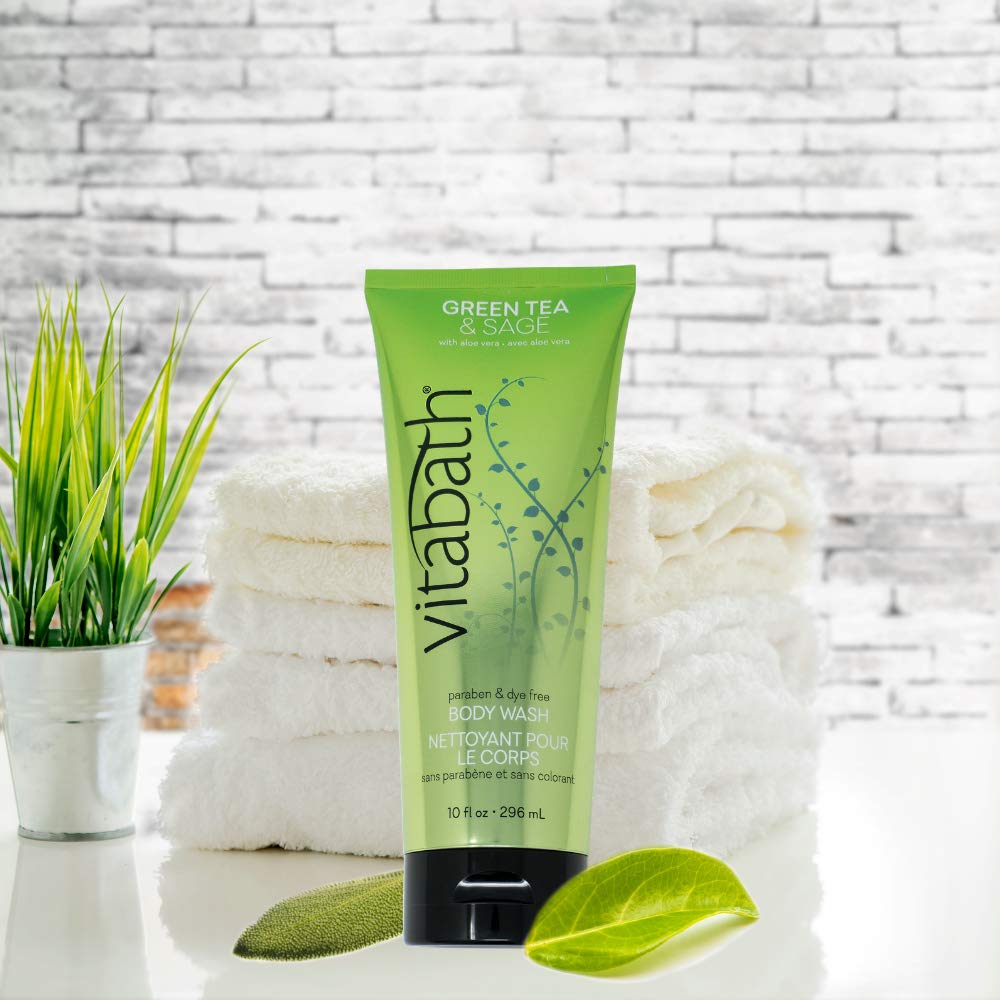 Vitabath Body Wash, Green Tea & Sage, 10 Fluid Ounce Beauty & Personal Care Vitabath