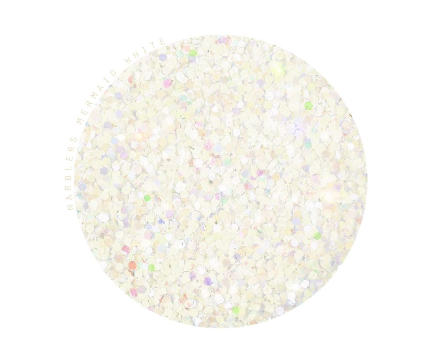 MARBLERS Mermaid Shaped Face & Body Glitter [White] 0.18oz (5g) | Chunky | Chopped | Flake | Non-Toxic | Vegan | Cruelty-Free | Festival, Rave & Party Beauty & Personal Care MARBLERS
