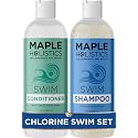 After Swim Shampoo and Conditioner Set - Chlorine Shampoo and Conditioner for Swimmers with Tea Tree and Rosemary Oil - Clarifying Shampoo for Hard Beauty & Personal Care Maple Holistics