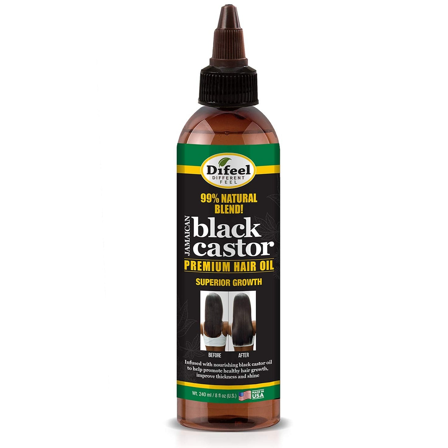 Difeel 99% Natural Blend Jamaican Black Castor Hair Oil 8 oz. Beauty & Personal Care Difeel