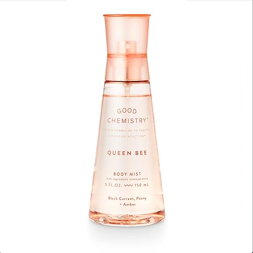Good Chemistry Queen Bee Body Mist 5 fl oz - Light, Fruity, Floral Spray with Black Currant, Peony, & Amber - Bold, Clean & Vegan Beauty & Personal Care Good Chemistry