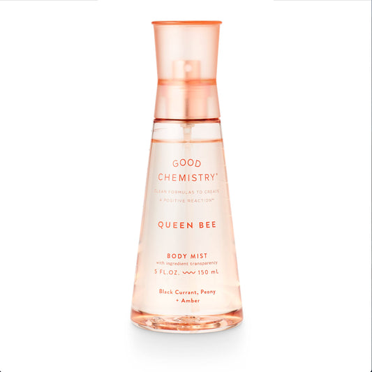 Good Chemistry Queen Bee Body Mist 5 fl oz - Light, Fruity, Floral Spray with Black Currant, Peony, & Amber - Bold, Clean & Vegan Beauty & Personal Care Good Chemistry