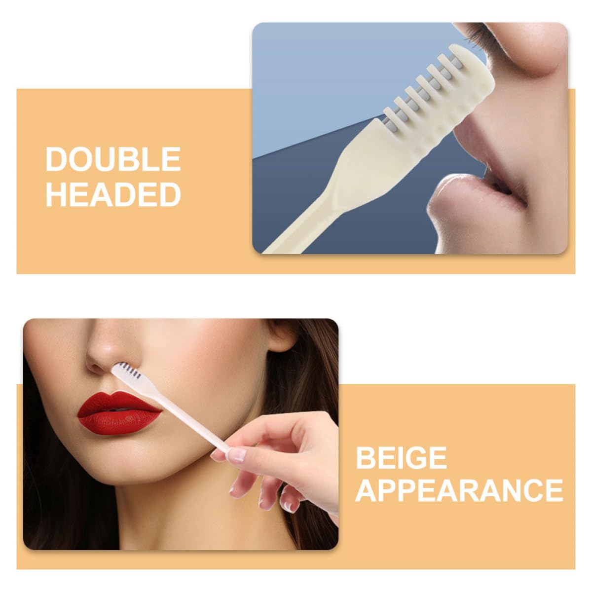 TIDTALEO Manual Nose Hair Trimmer 12pcs Set, Dual-Head Portable Nasal Hair Cutter for Men and Women, Beige, Travel-Friendly Personal Grooming Tool Beauty and Personal Care TIDTALEO