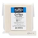 ForPro Professional Collection O-Files Replaceable File System, 180 Grit, Manicure Nail File Refills, 3.9” L x .6“ W, White, 50-Count Beauty & Personal Care ForPro Professional Collection