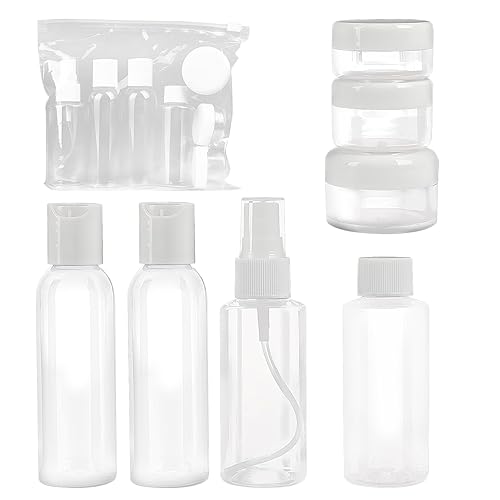 Soft 'N Style Empty Travel Size Bottles Set Plastic Travel Size Empty Bottles, Set of 7 Refillable Cosmetic Container Toiletry Bottles Set or Lotion Beauty & Personal Care Soft 'N Style