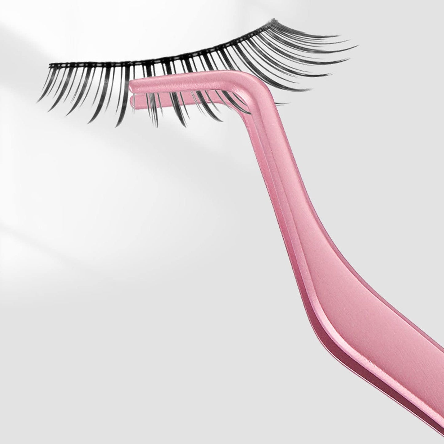 MENGKK Tweezers Stainless Steel False Eyelashes Tweezers Applicator Clip False Eyelashes Wearer with Comb Curved Straight Makeup Tools for Girls Beauty and Personal Care MENGKK
