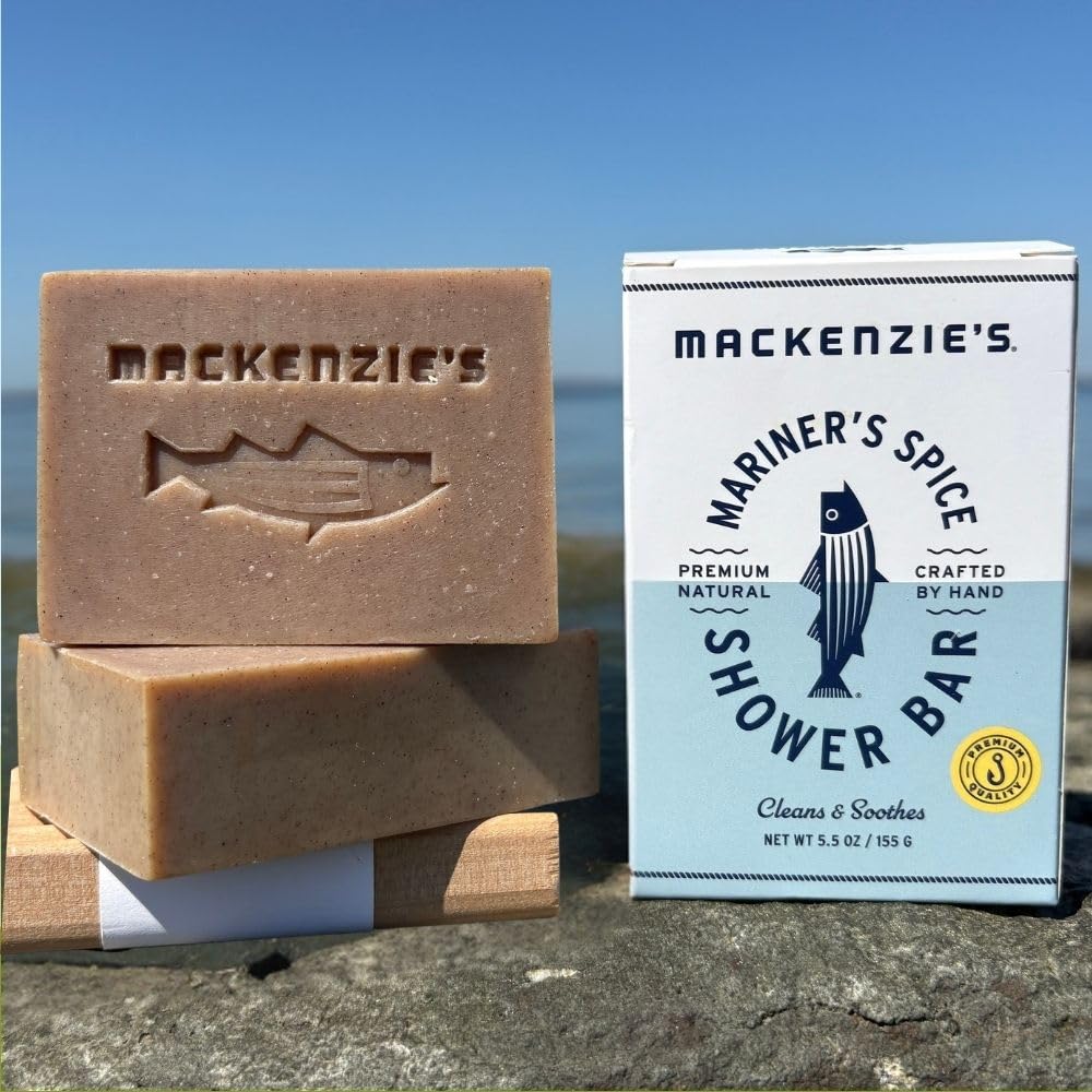 MACKENZIE'S Mariner's Spice Shower Bar - Gifts for Fisherman - Gifts for Men - Gifts for Women - Natural Bar Soap - Cinnamon - Ginger - Clove - 5.5 oz Beauty & Personal Care MACKENZIE'S