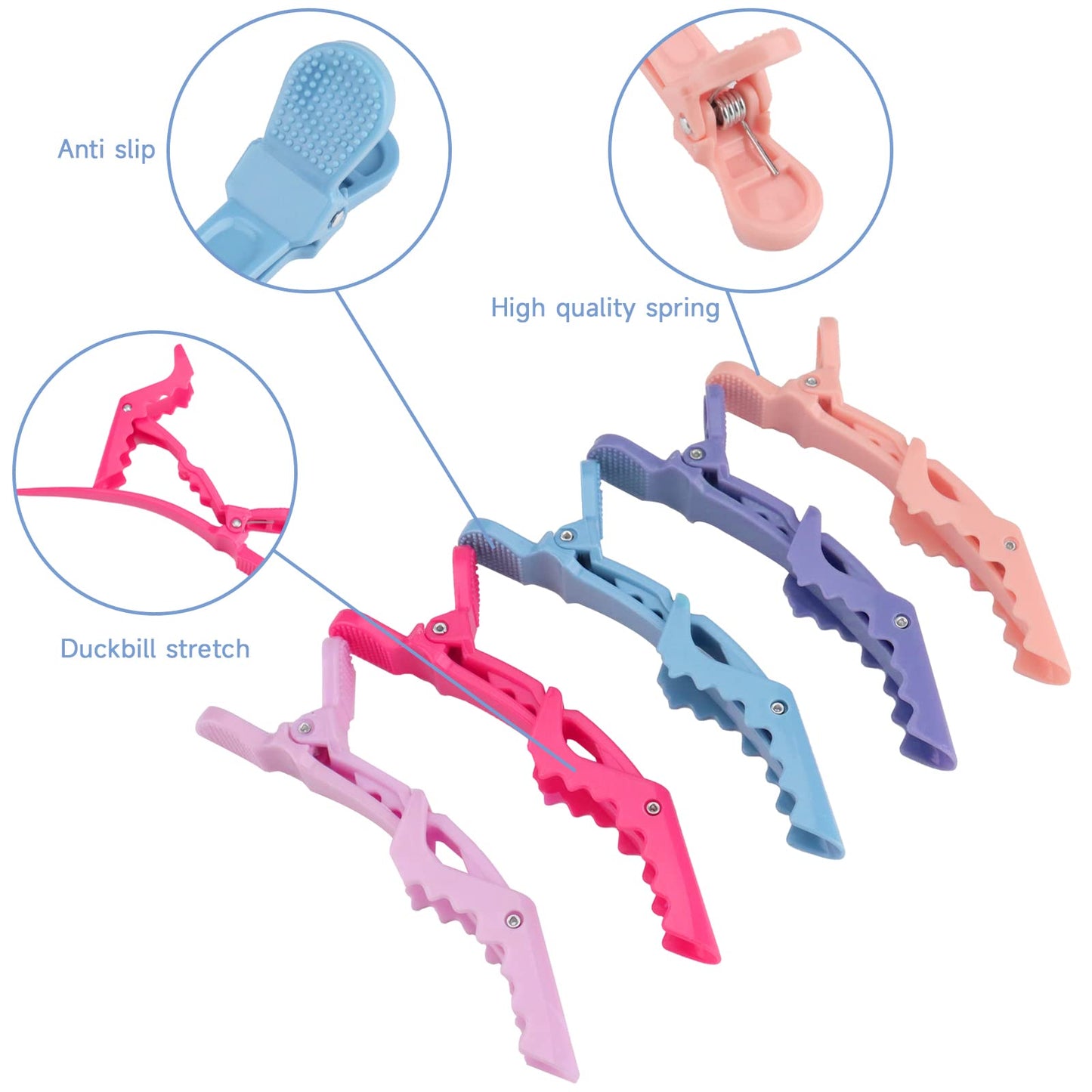 OBSCYON Plastic Non Slip Hair Clips for Women, Professional Alligator Hair Clips, Hair Styling Clips Sectioning Clips of Hair Salon (10PCS Macaroon) Beauty & Personal Care obscyon