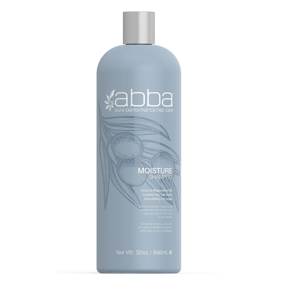 ABBA Moisture Shampoo, Olive & Peppermint Oil, 32 Fl Oz (Pack of 1) Beauty & Personal Care ABBA