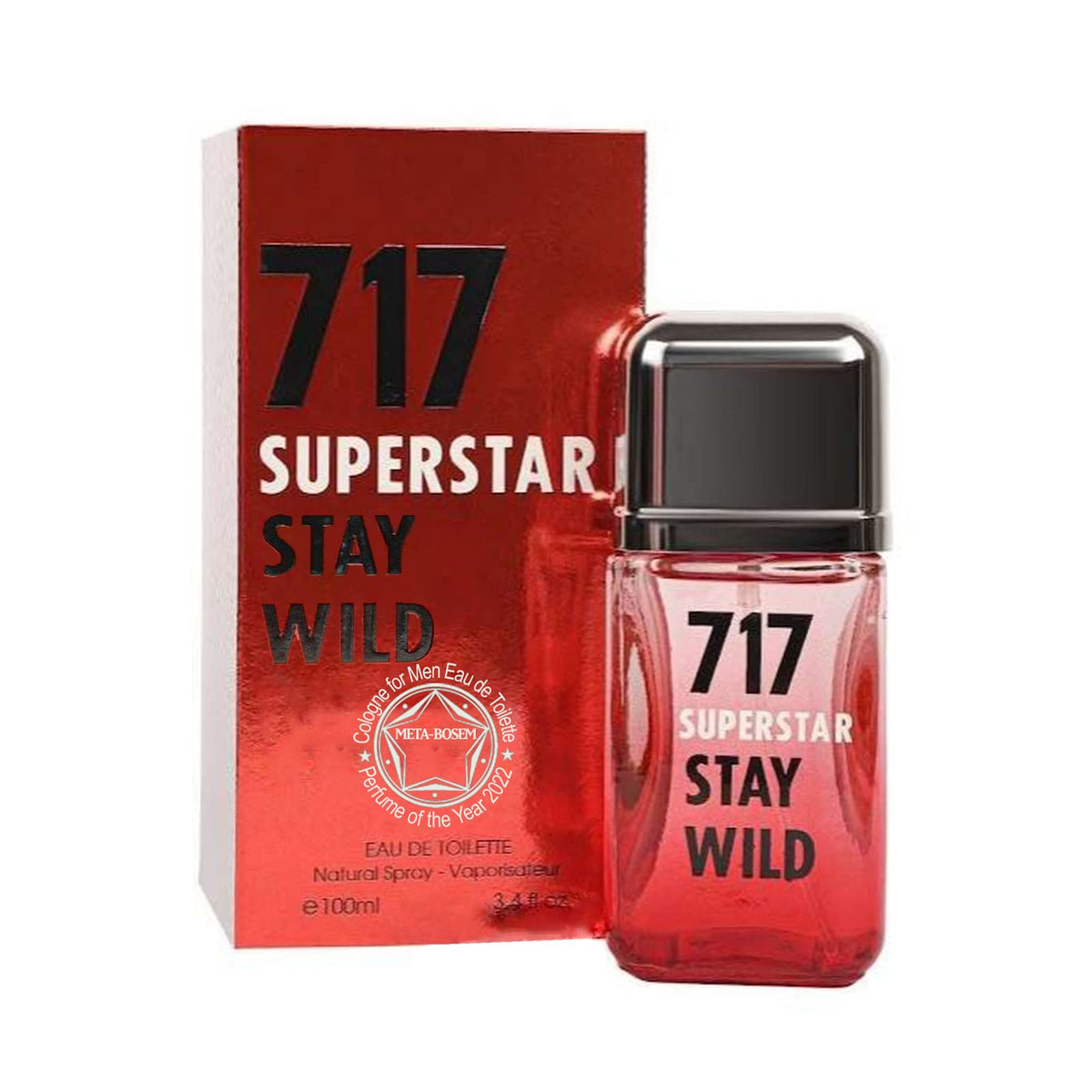 META-BOSEM 717 Superstar Stay Wild+London Touch Men's Cologne Collection, Eau de Toilette Natural Spray - Clean Fresh Scents - Holiday Gift Set (Pack Beauty & Personal Care META-BOSEM