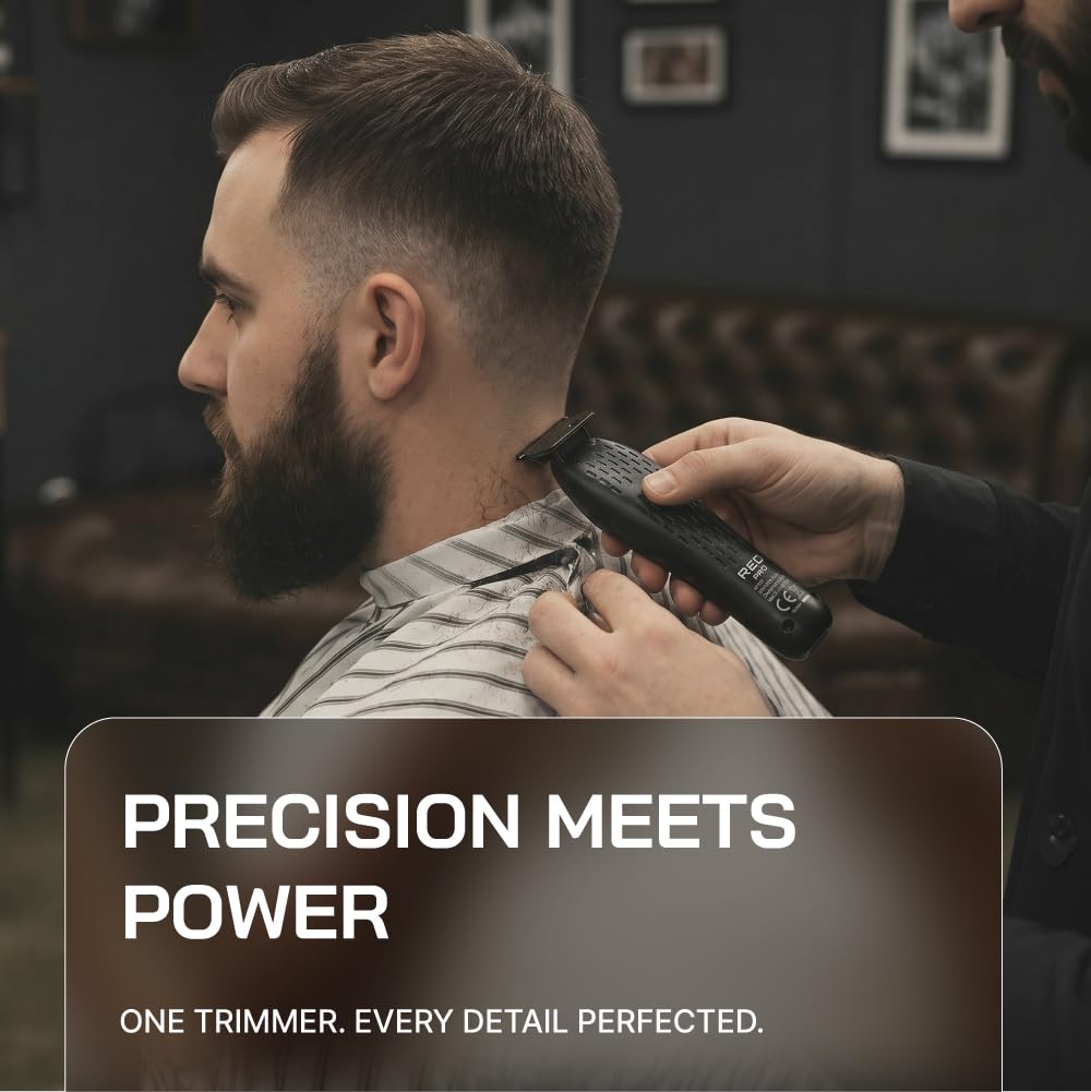RED PRO X King Vector Motor Cordless Hair Trimmer Professional Barber Detail Beard Trimmer DLC Blade USB C 240 Min Gold Black Beauty and Personal Care RED Pro