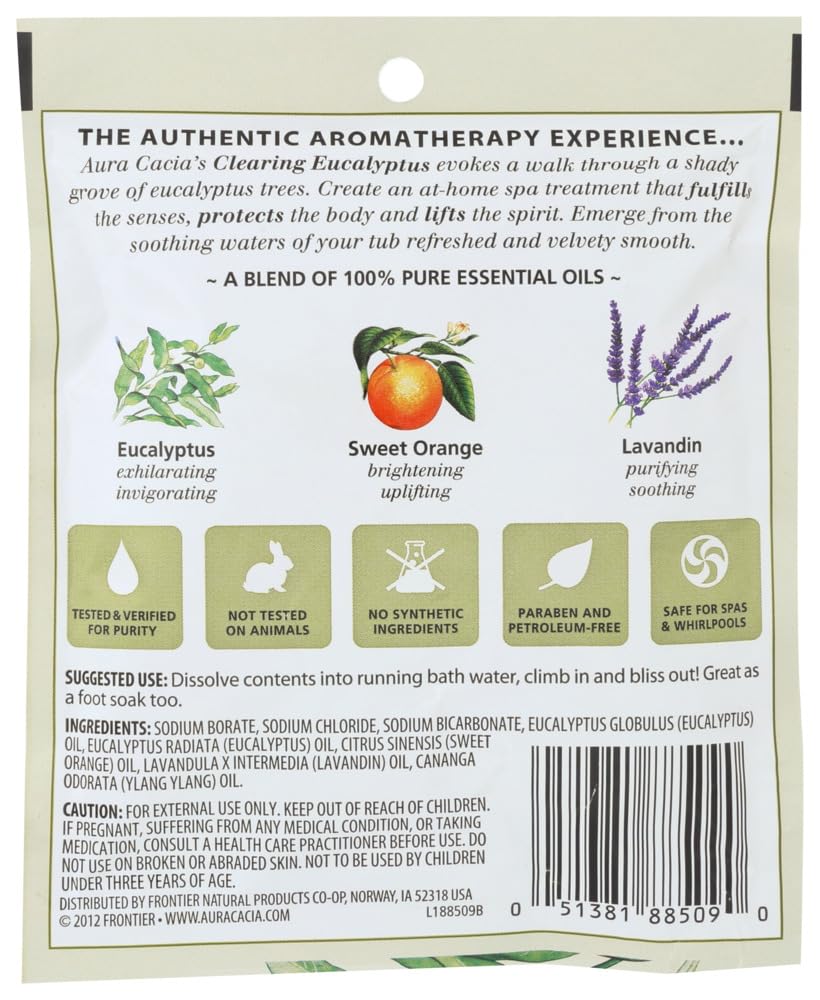 Eucalyptus Harvest Mineral Bath Salts 2.5 Ounces (Pack of 72)72 Beauty and Personal Care Aura Cacia