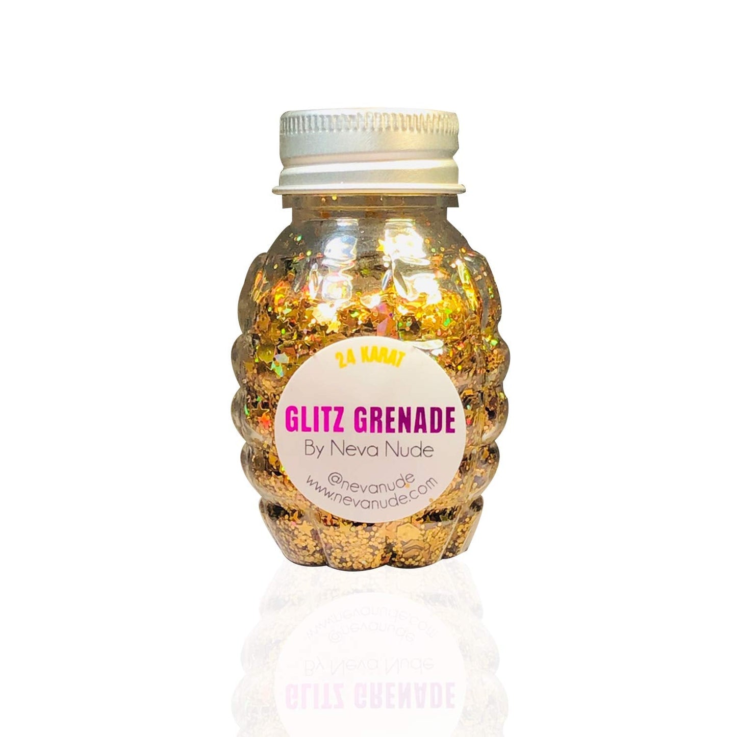 Neva Nude Face and Body Glitter Keychain - Chunky Loose Glitter for Festivals, Raves, and More | Cosmetic Grade | Super Sparkly (24 Karat Gold Beauty & Personal Care Neva Nude