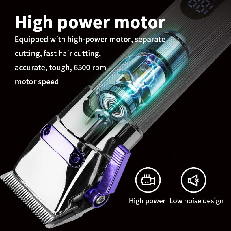 Hair Clippers for Men - Cordless Grooming Kit, Professional Barber with LED Display,Rechargeable Beard Trimmer,Gifts for(Pupre) Beauty and Personal Care QDKVTNDJZ