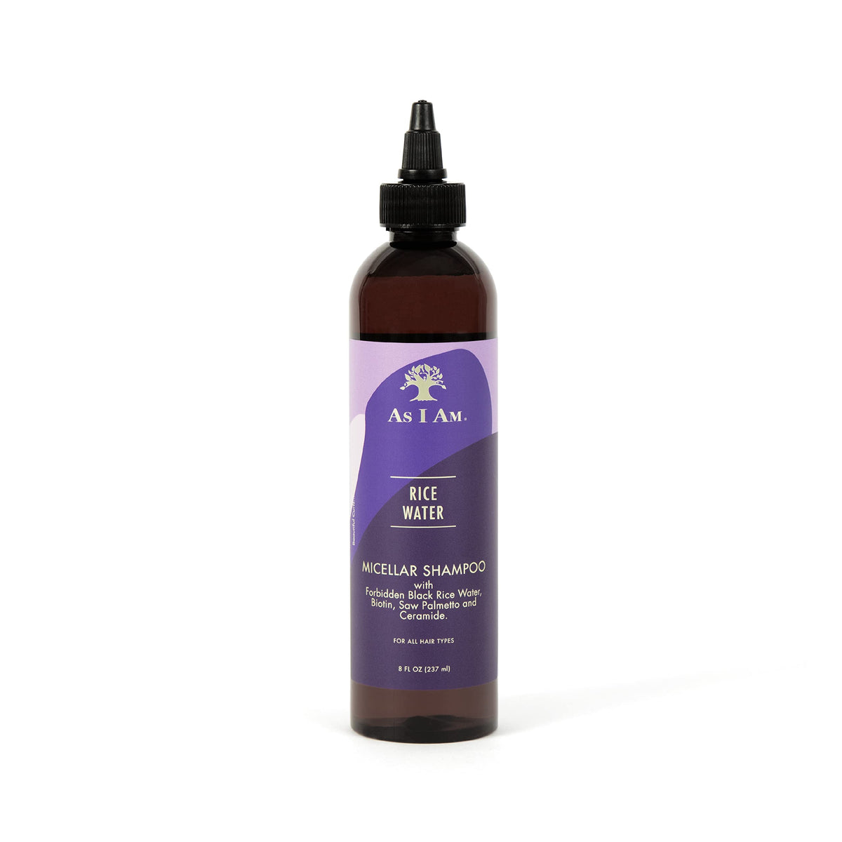 As I Am Rice Water Shampoo 8 oz - with Forbidden Black Rice, Saw Palmetto, Biotin - Gentle Cleanser - Moisturizing - Vegan & Cruelty Free - Sulfate Beauty & Personal Care As I Am