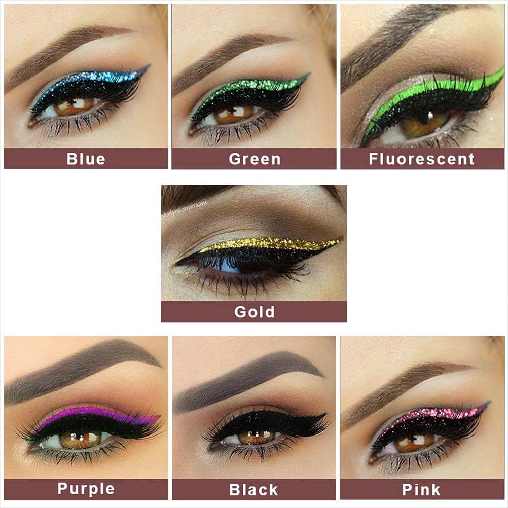 ICRPSTU 4 Pair Reusable Eyeliner and Eyelash Stickers,7 Color Waterproof Eye Shadow Template, Eyeliner Stencil Pads for The Perfect Winged Tip… Beauty & Personal Care ICRPSTU