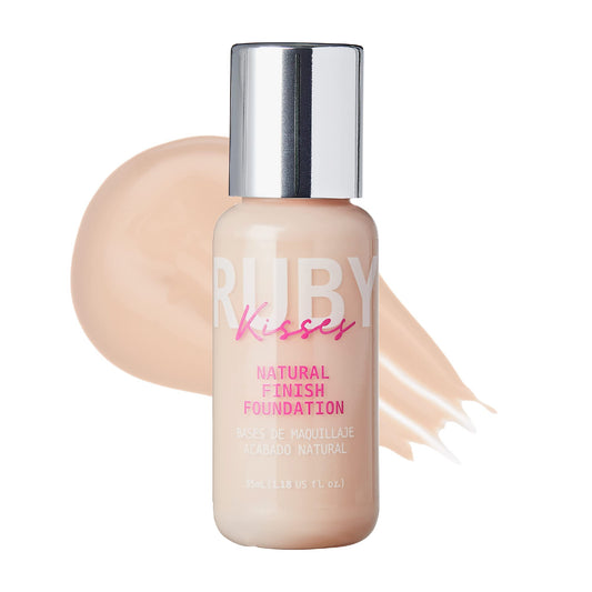 Ruby Kisses Liquid Foundation Medium Coverage, Lightweight, Natural Finish, Face Makeup for All Skin Type, Korean Makeup (Fair Porcelain) Beauty & Personal Care Ruby Kisses