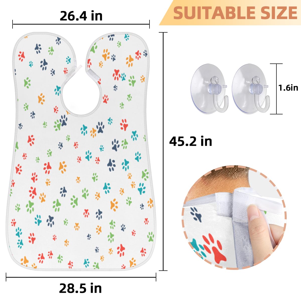 Hsnar Cute Dog Animal Beard Apron Gifts for Men Beard Trimming Catcher Bib Non-Stick Beard Cape for Shaving and Trimming Beauty and Personal Care Hsnar