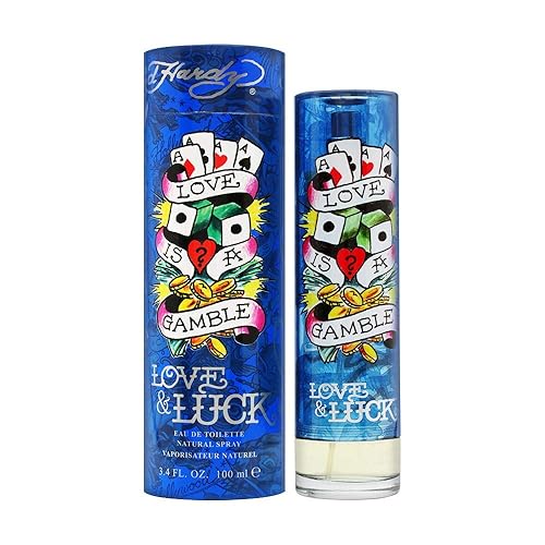 Ed Hardy Love & Luck for Men Eau De Toilette EDT Spray, 3.4 fl oz Beauty & Personal Care ED HARDY