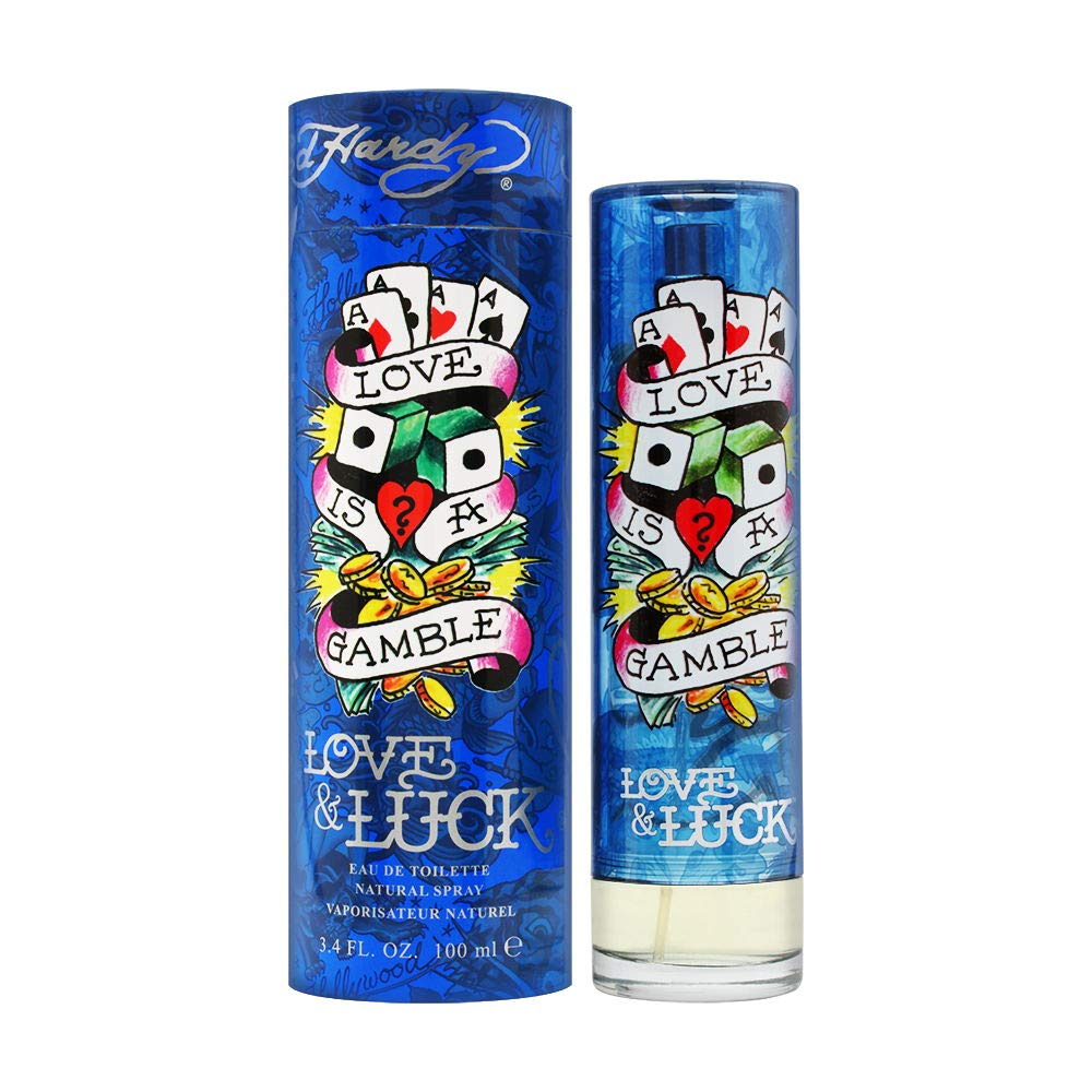 Ed Hardy Love & Luck for Men Eau De Toilette EDT Spray, 3.4 fl oz Beauty & Personal Care ED HARDY