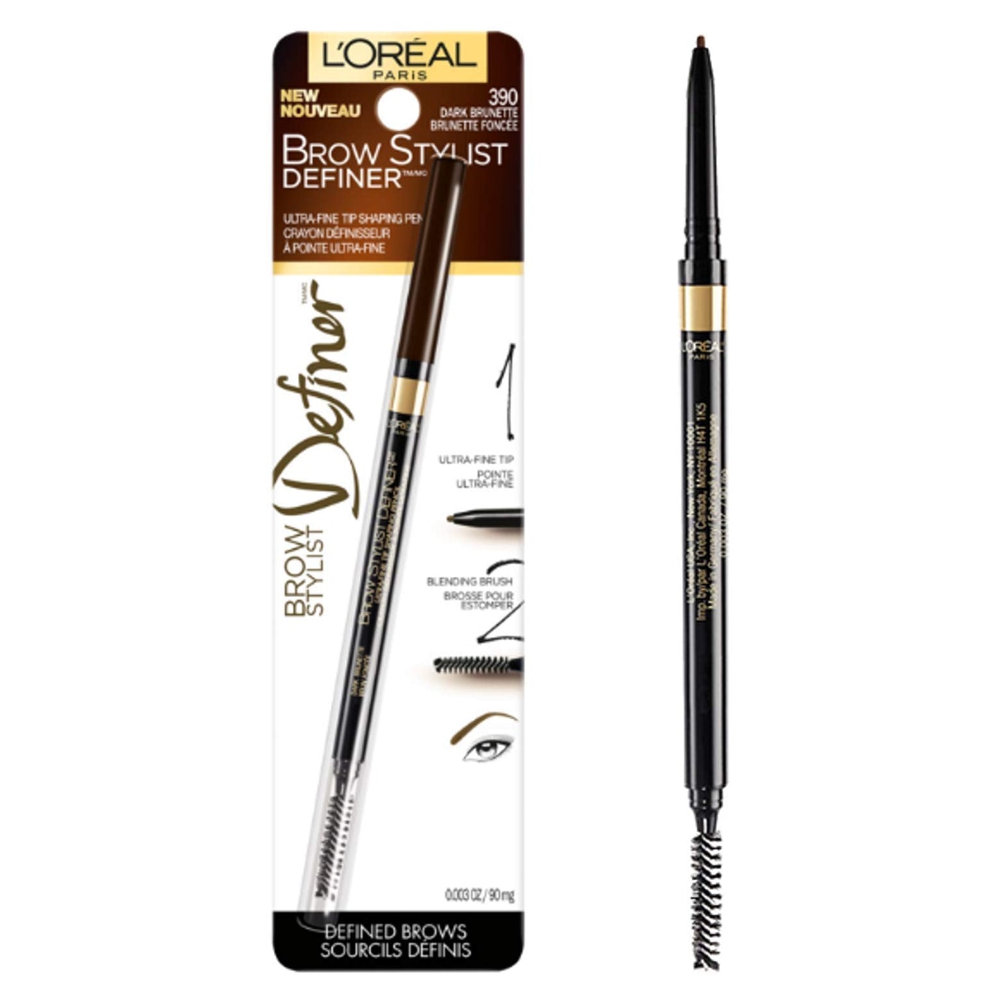 L'Oreal Paris Makeup Brow Stylist Definer Waterproof Eyebrow Pencil, Ultra-Fine Mechanical & Retractable Brow Pencil, Draws Tiny Brow Hairs & Fills Beauty & Personal Care L'Oreal Paris