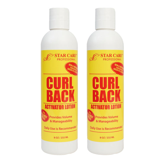 STAR CARE Curl Back Activator Lotion 8oz Curl Enhancer & Moisturizer for Protective Styles Soothes Scalp Detangles & Controls Frizz with Lightweight Beauty & Personal Care STAR CARE