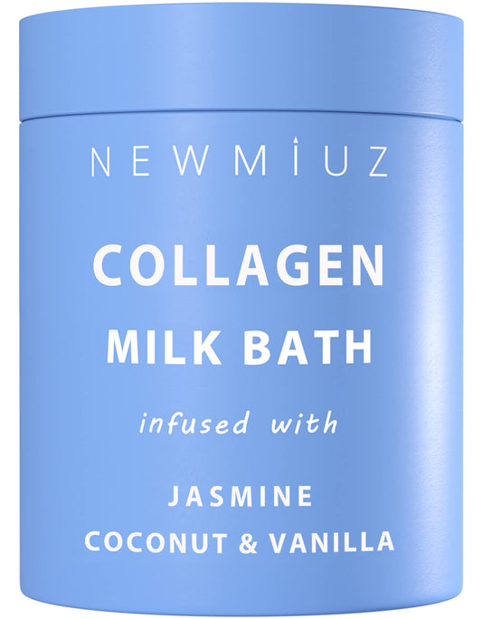 Creamy Coconut Collagen Milk Bath Soak Powder Moisturize & Soften Skin - Vanilla Jasmine Luxury Spa Bubble Bath Salt Mother's Birthday Christmas Beauty & Personal Care New Miuz