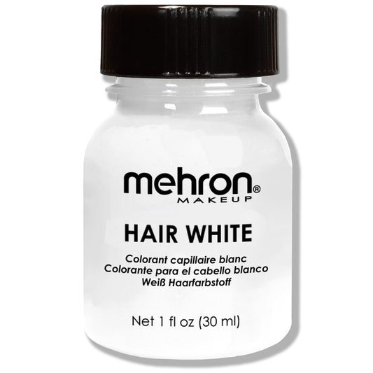Mehron Hair White, Temporary Hair Paint for Old Age SFX