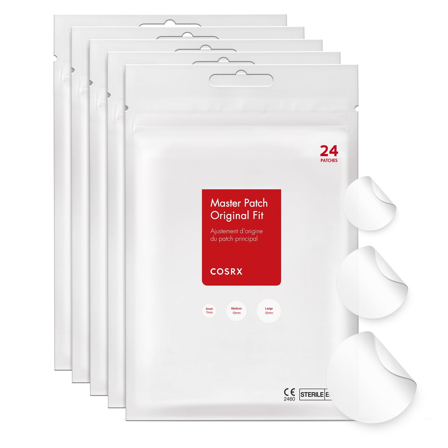 COSRX Acne Pimple Patch Absorbing Hydrocolloid Original 3 Size Patches for Zits Cover, Spot Stickers for Face and Body, Stocking Stuffers, Holiday Beauty & Personal Care COSRX