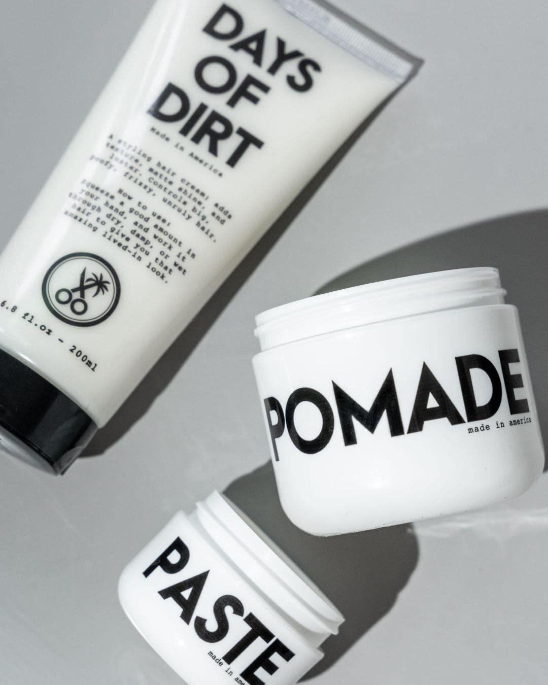 California Born Days of Dirt Hair Styling Cream for Dry, Fluffy, Frizzy, Clean Lived-in Look - Styling Cream for No-Hold, Texture & Shine - Made Beauty & Personal Care California Born
