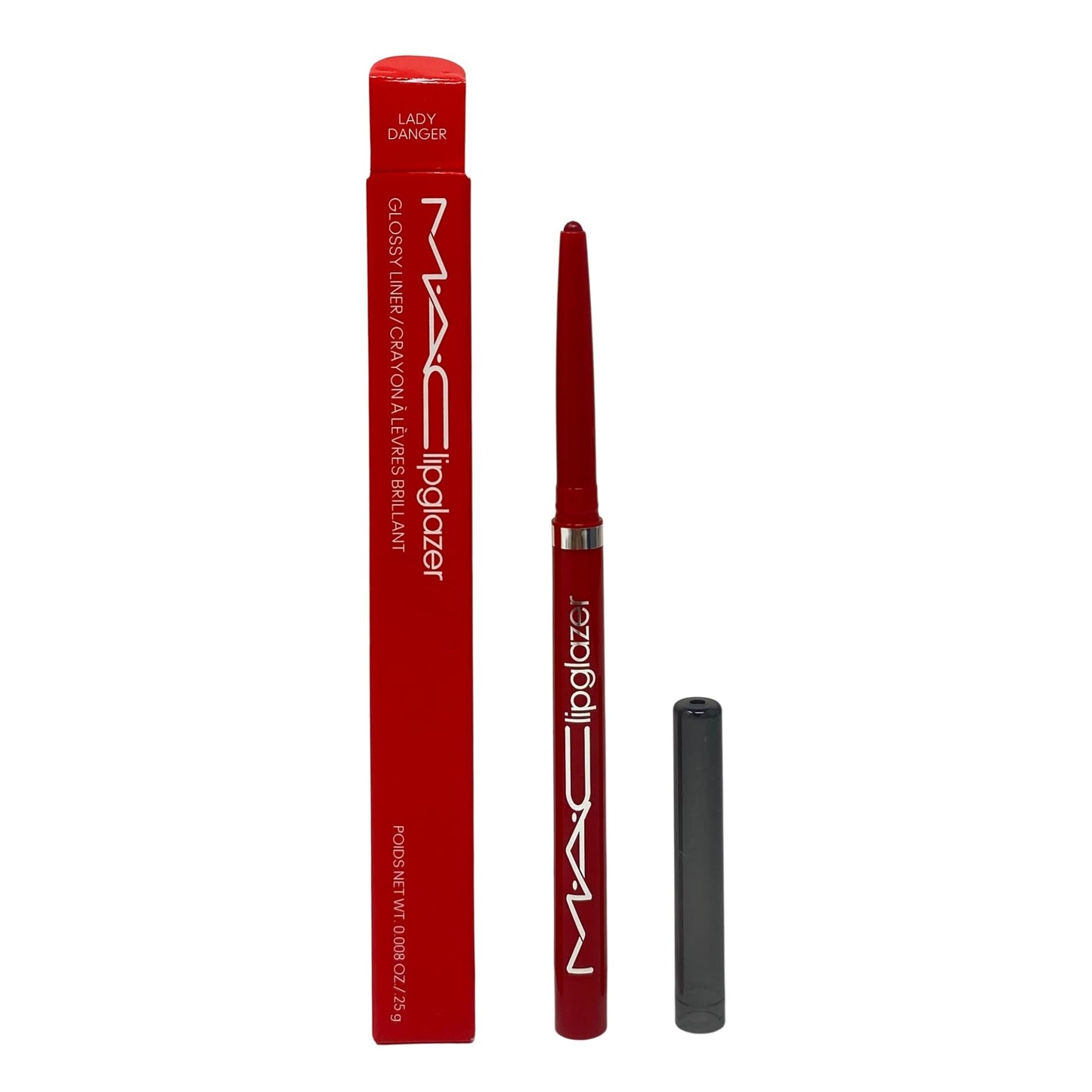 MAC Cosmetics Lipglazer Glossy Liner -Lady Danger- 0.008 oz / .25g Beauty & Personal Care MAC