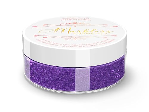MARBLERS Glitter Mica Powder [Purple Vibe] 0.14oz (4g) | Glitter Mica | Highly Pigmented | Non-Toxic, Vegan, Cruelty-Free | Eyeshadow, Body Butter Beauty & Personal Care MARBLERS