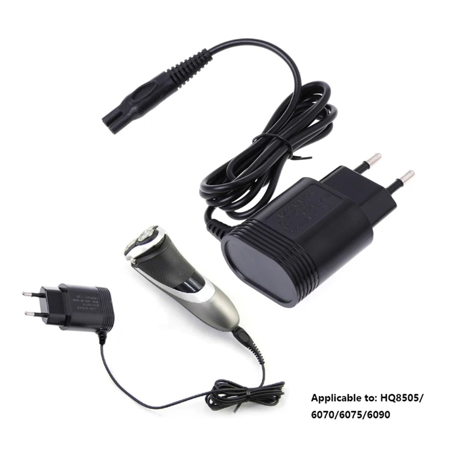 2-Prong Charger EU Plug Power Adapter?Compatible For PHILIPS?Shavers HQ8505/6070/6075/6090 Shaving Machine 15V Charging Cable Power Supply Beauty and Personal Care ZFGANTWC