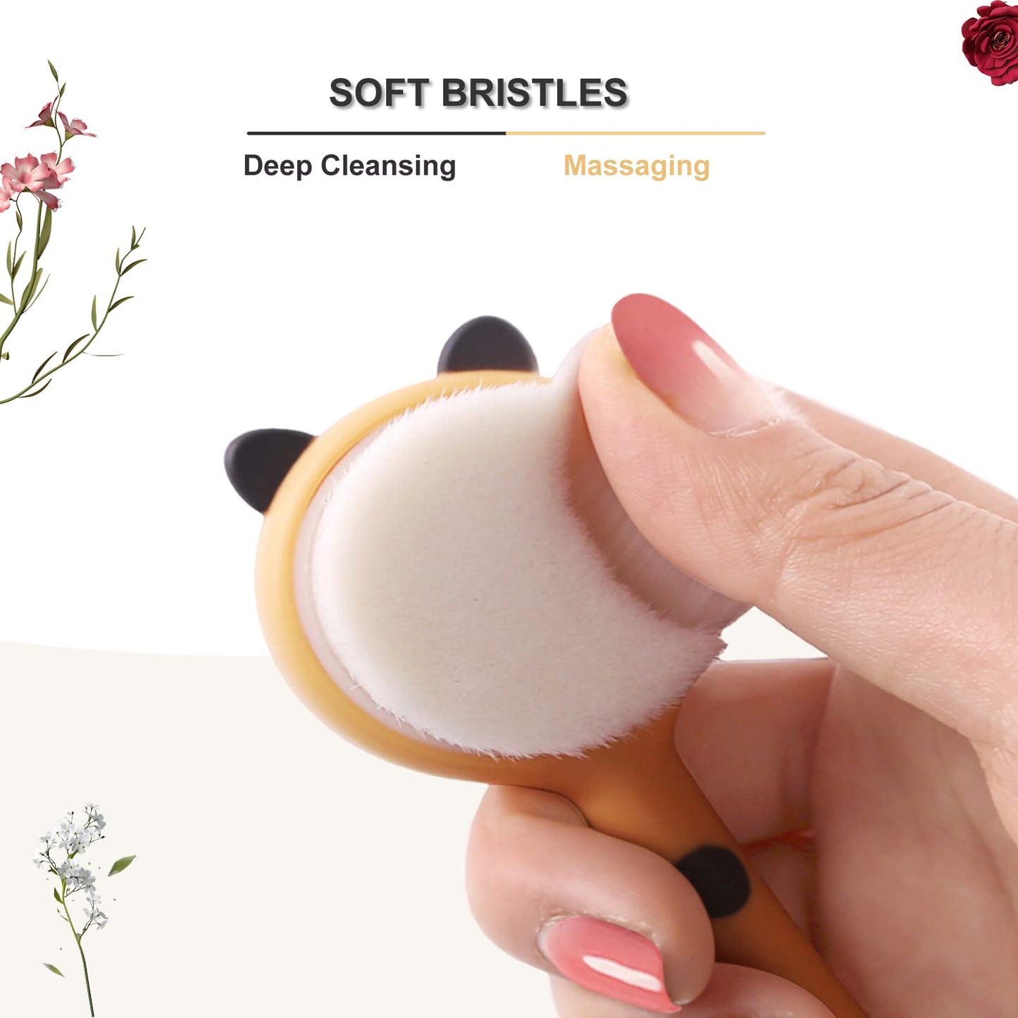 Face Brush Face Scrubber, Hysotok Facial Cleansing Brush with Soft Bristles for Face Cleansing Wash Scrub, Face Cleanser Brush for Facial Exfoliating Beauty & Personal Care Hysotok