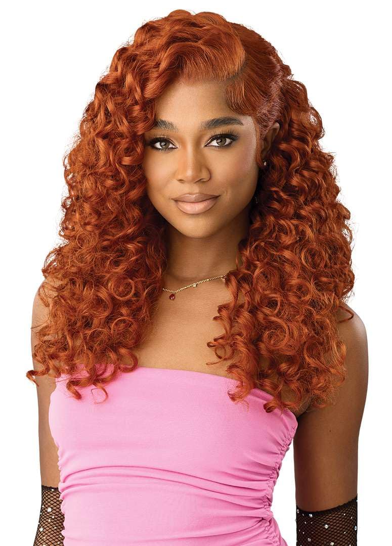 Outre Lace Front Wig -Perfect Hair Line 13X6 - True Frontal Peak Edge 707 (DR2/CREAMY TOFFEE)