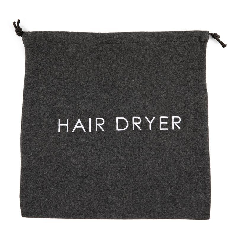 Jerdon 12” x 12” Gray Hair Dryer Bag with Drawstring Beauty & Personal Care JERDON
