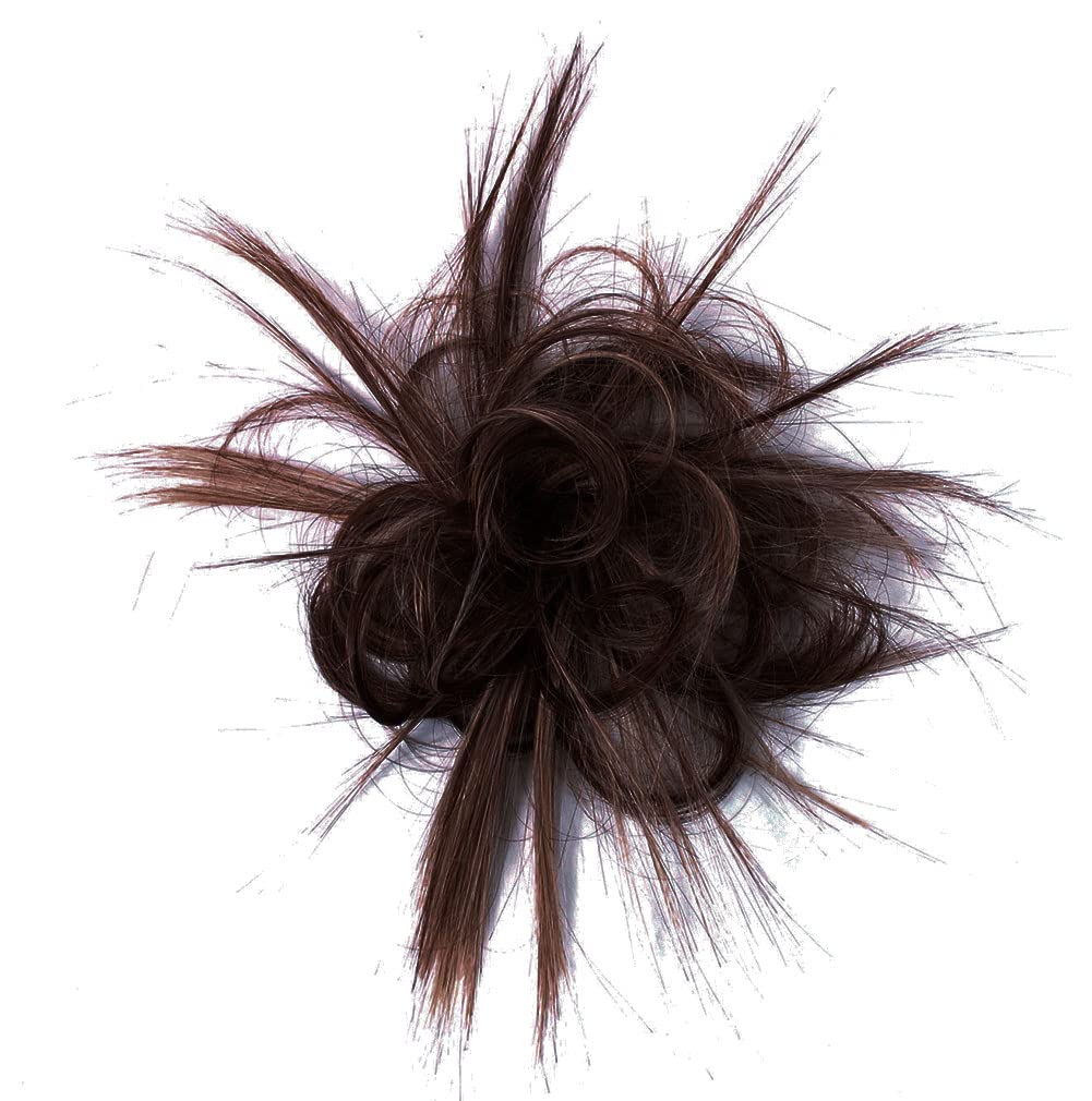 Hairdo Spiky Clip Textured Natural Looking Hairpiece Clip by Hairuwear - R6 Dark Chocolate