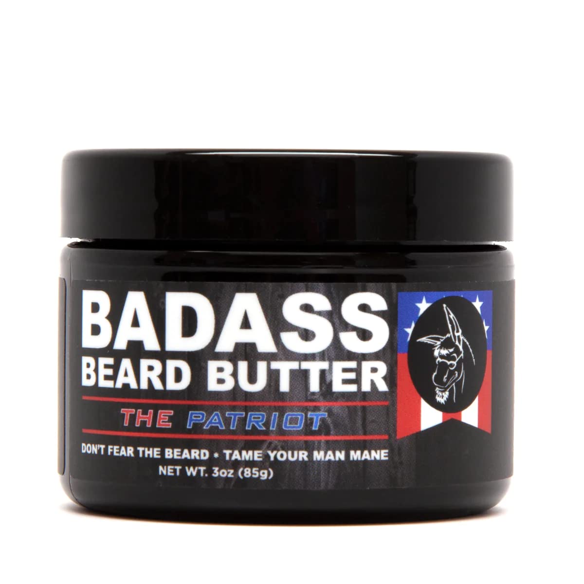 Badass Beard Care Beard Butter For Men - THE PATRIOT, 3 oz - Made of Natural Ingrediens for Healthy, Soften and Itchness Free Beard and Mustache Beauty and Personal Care Badass Beard Care