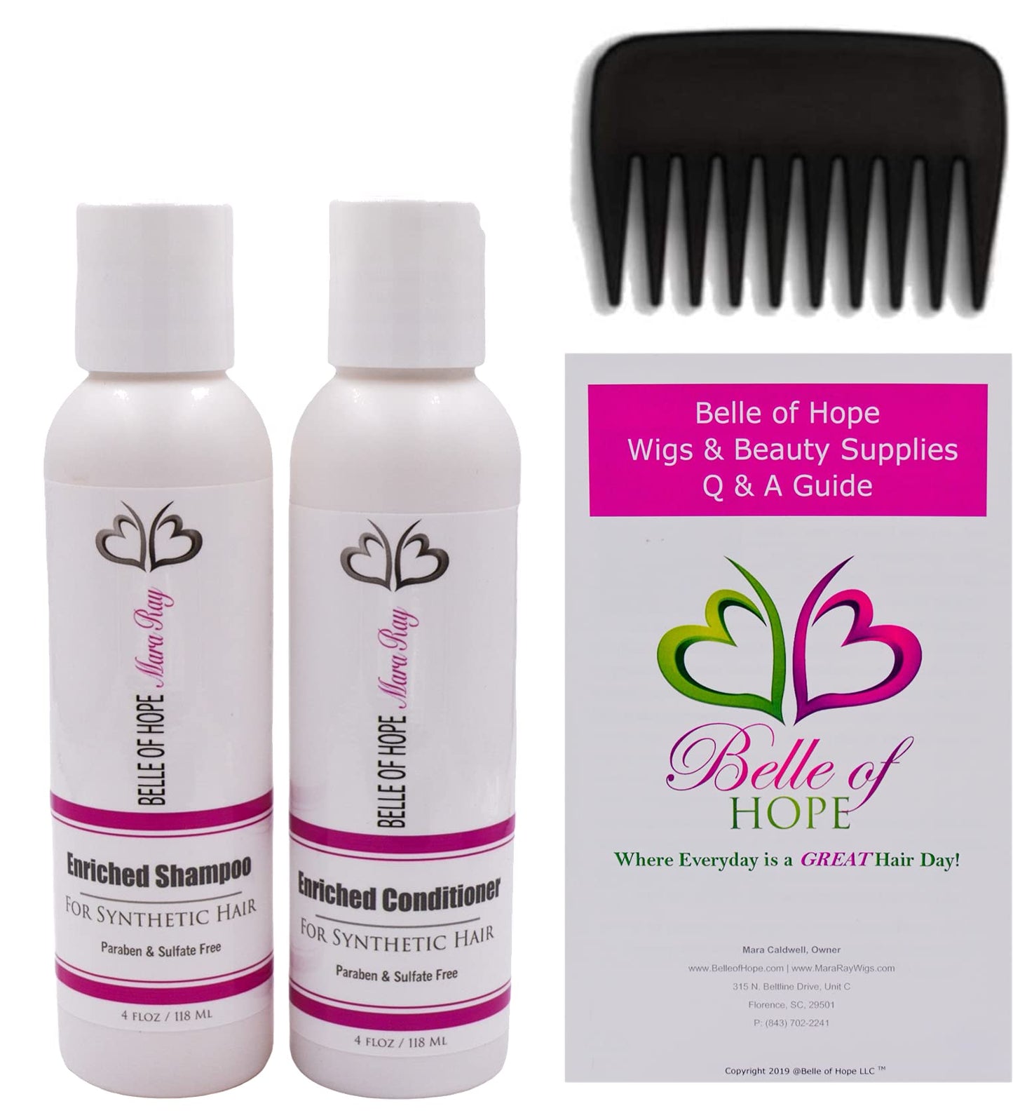JAY Lace Front 100% Hand-Tied Heat Friendly Synthetic Toupet by Ellen Wille, 5PC Bundle: Toupet, 4oz Mara Ray Luxury Shampoo & Conditioner, Comb Beauty & Personal Care Belle of Hope Mara Ray