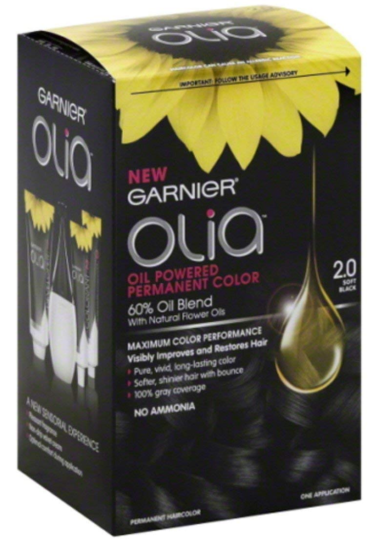 Garnier Olia Oil Powered Permanent Color 2.0 Soft Black 1 Each (Pack of 6)