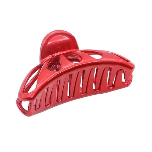 Parcelona French Small Rain Drop Small 2 3/4 Inches Red Jaw Hair Claw Clip (Glossy Red) Beauty & Personal Care Parcelona