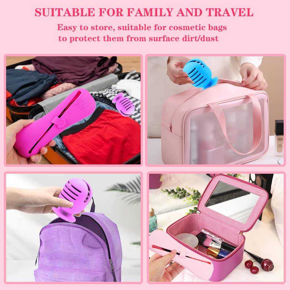 FA FIGHTART 4Pack Makeup Brush Sponge Holder Silicone Makeup Brush Storage Bag Case Organizer Box Beauty Blender Holders Travel Beauty & Personal Care FA FIGHTART