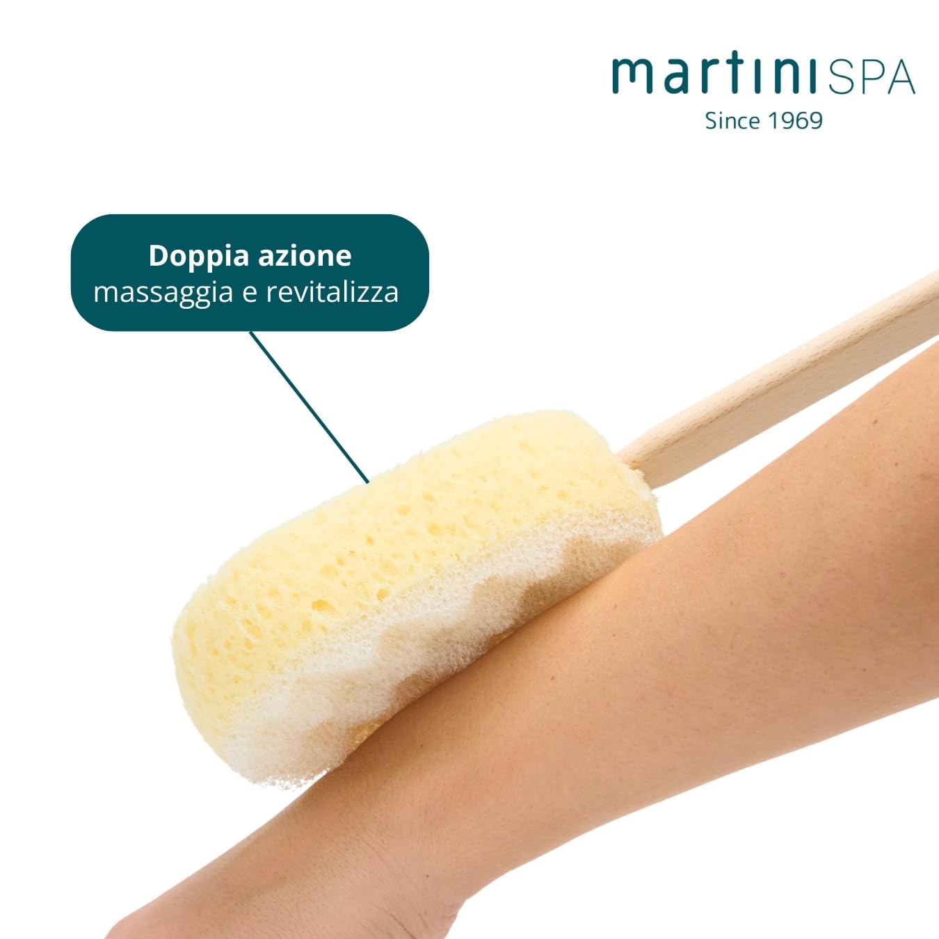 MartiniSPA Natural Massage Brush Regenerating Sponge and Massage - 65g Beauty and Personal Care Martini Spa