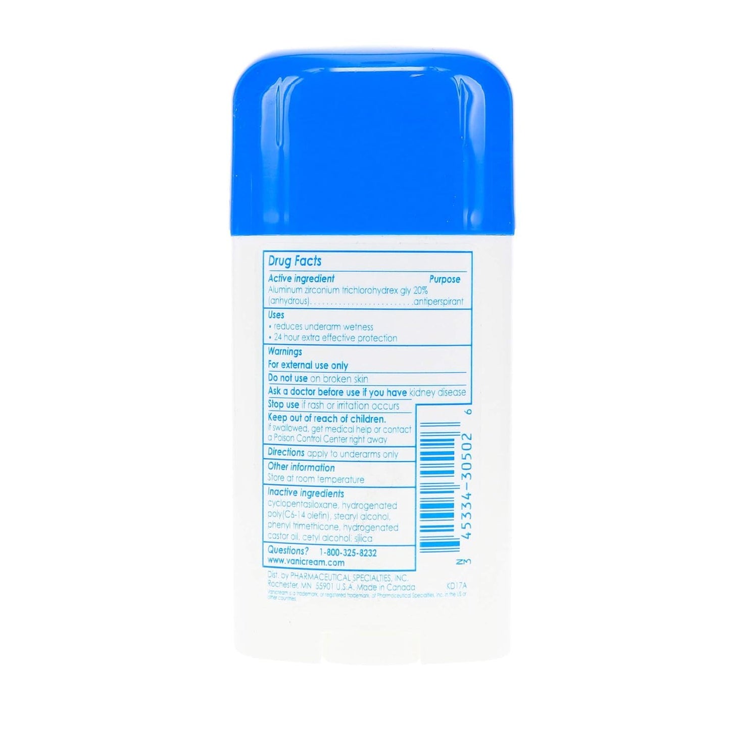 Vanicream Anti-Perspirant Deodorant Clinical Strength Sensitive Skin - 2.25 oz, Pack of 5 Beauty and Personal Care Vanicream