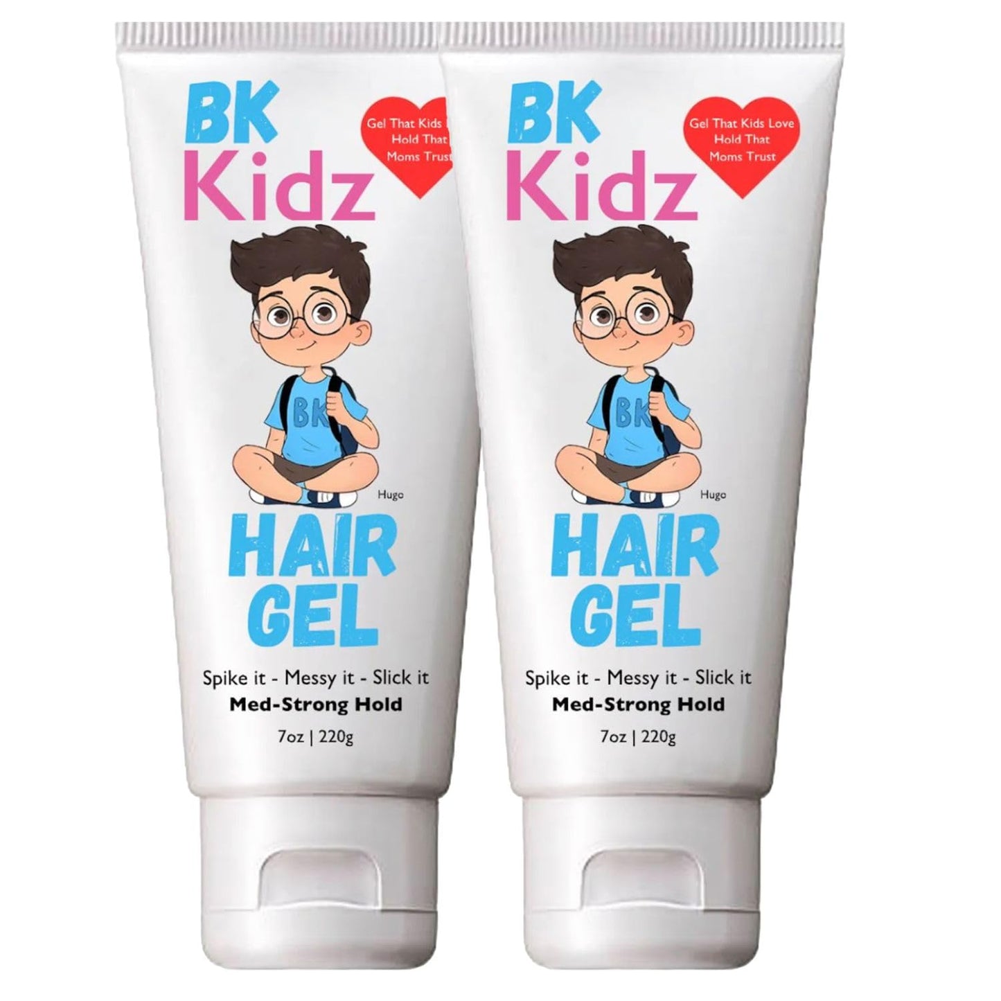 BK Kidz Hair Gel - 7oz x 2: Double Pack of Gentle Hair Styling Gel for Kids - Spike It - Messy It - Slick It Beauty & Personal Care Bonsai Kids Hair Care